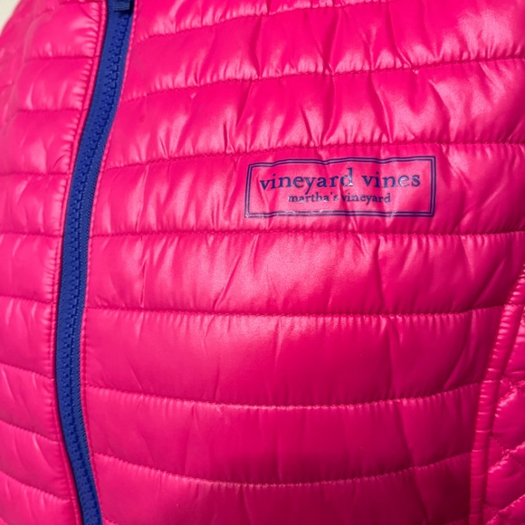 Vineyard Vines Pink Puffer Vest - Picture 5 of 7
